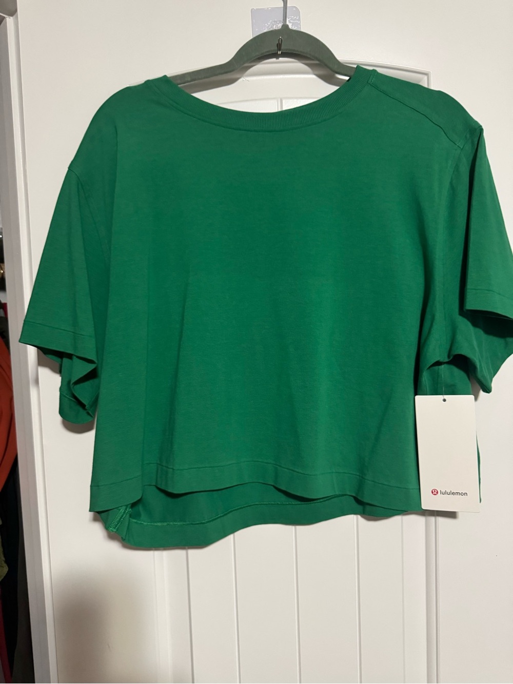 Lululemon Women's raceway Green all yours organic Cropped Tee